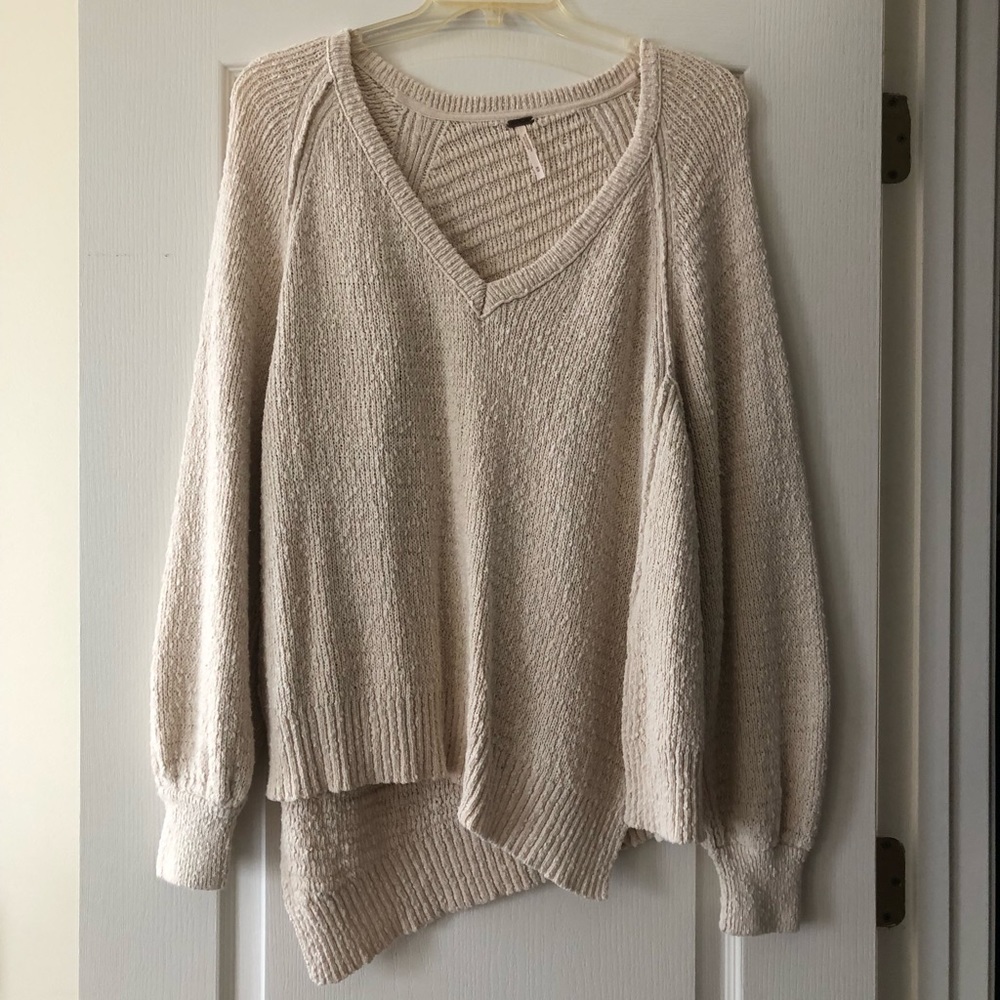 Free people oversized cream sweater